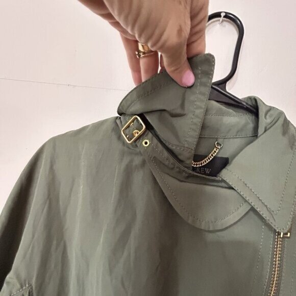 J. Crew assymetrical trench coat 8 belted Steampunk Classic Minimalist Academia - Picture 2 of 16